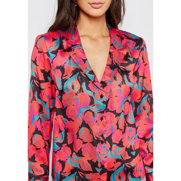 Topshop Floral Print Pyjama Shirt - Picture 2 of 9
